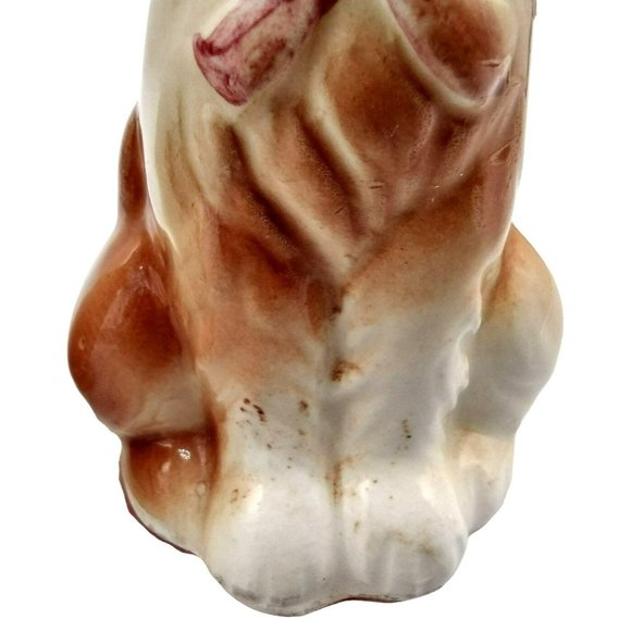 Salt and Pepper Shakers Pretty Cat with Ribbon Vintage Japan 4 Inch Porcelain - Picture 10 of 15